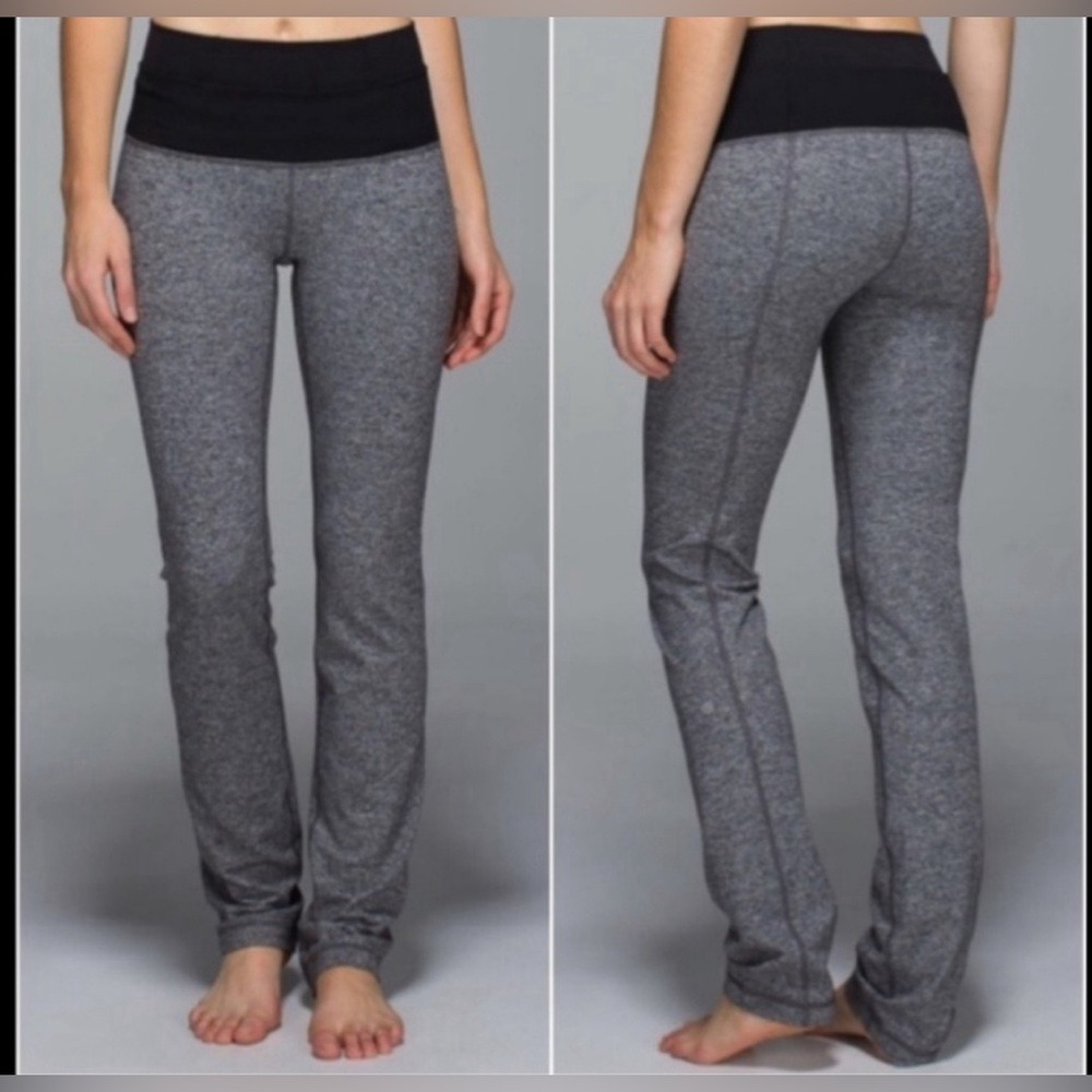 Lululemon Double Waistband Gray Straight-Up Pant